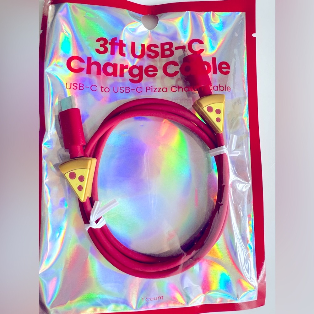 3 ft USB-C pizza charm charger - Picture 2 of 5